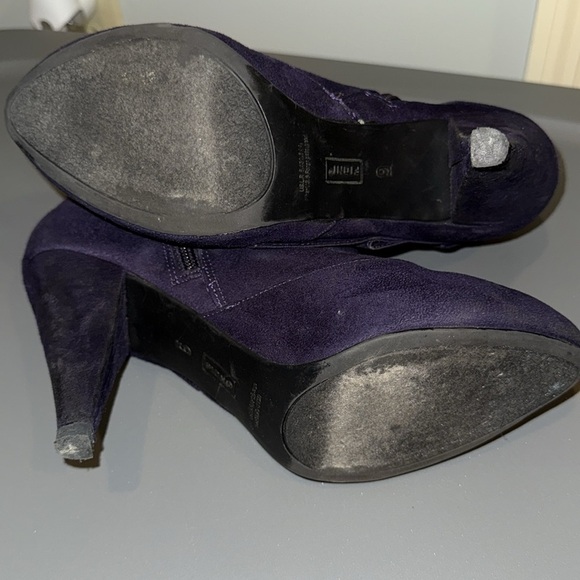 Fioni Purple Faux Suede Ankle Boots Retro Y2K Whimsigoth Booties Size 9 - Picture 7 of 8
